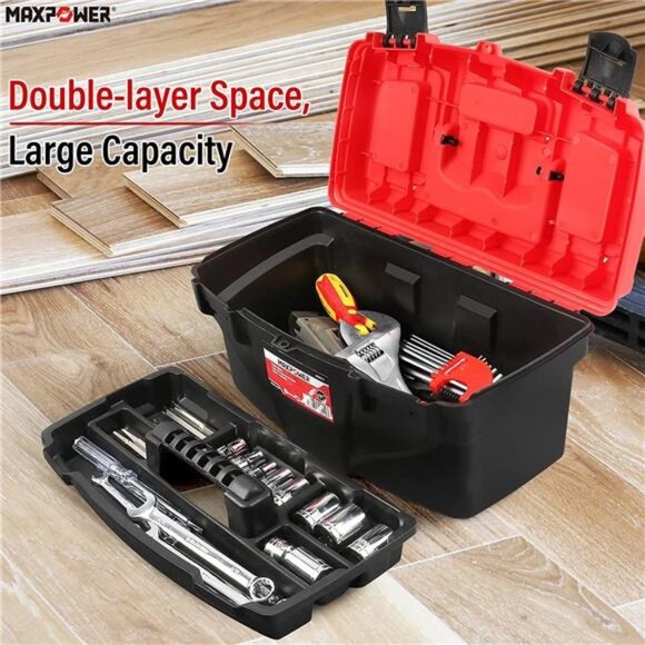 MAXPOWER Tool Box Set with Removable Tool Trays - Picture 4 of 6